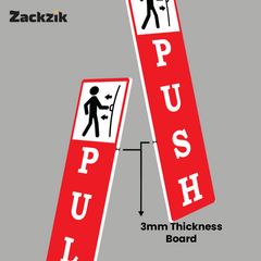 Zackzik Pull and Push Sign Boards for home and business use