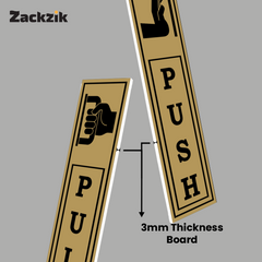 Zackzik Pull and Push Sign Boards for simple door guidance
