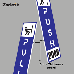 Zackzik Pull and Push Sign Boards for glass and wooden doors