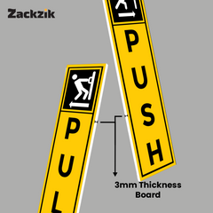 Zackzik Pull and Push Sign Boards for shops and offices