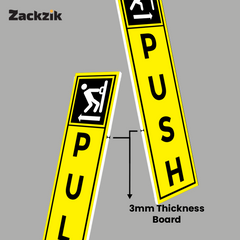 Zackzik Pull and Push Sign Boards for glass and wooden doors