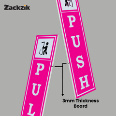 Zackzik Pull and Push Sign Boards for clear door signs