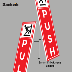 Zackzik Pull and Push Sign Boards for glass and wooden doors