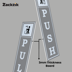 Zackzik Pull and Push Sign Boards for clear door signs