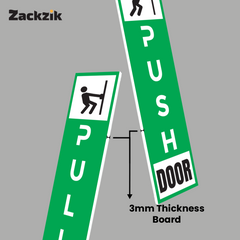 Zackzik Pull and Push Sign Boards for glass and wooden doors