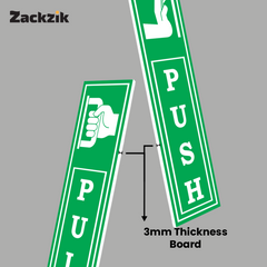 Zackzik Pull and Push Sign Boards for simple door guidance