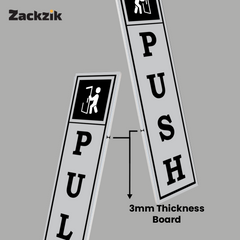 Zackzik Pull and Push Sign Boards for clear door signs