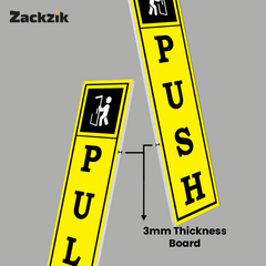 Zackzik Pull and Push Sign Boards for clear door signs
