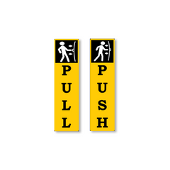 Zackzik Pull and Push Sign Boards for home and business use
