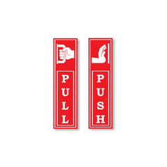 Zackzik Pull and Push Sign Boards for simple door guidance