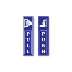 Zackzik Pull and Push Sign Boards for simple door guidance