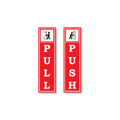 Zackzik Pull and Push Sign Boards for clear door signs