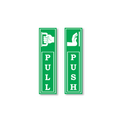 Zackzik Pull and Push Sign Boards for simple door guidance