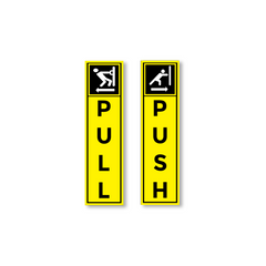 Zackzik Pull and Push Sign Boards for easy entry and exit