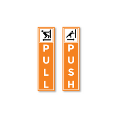 Zackzik Pull and Push Sign Boards for glass and wooden doors