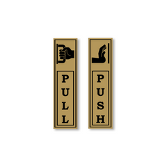 Zackzik Pull and Push Sign Boards for simple door guidance