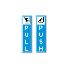Zackzik Pull and Push Sign Boards for easy entry and exit
