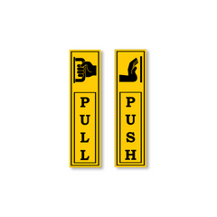 Zackzik Pull and Push Sign Boards for simple door guidance