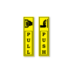 Zackzik Pull and Push Sign Boards for simple door guidance