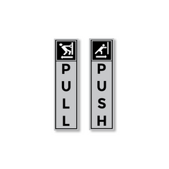 Zackzik Pull and Push Sign Boards for easy entry and exit