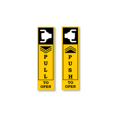 Zackzik Pull and Push Sign Boards for easy entry and exit