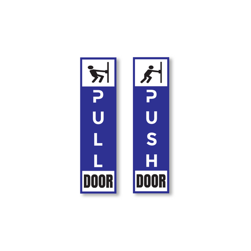 Zackzik Pull and Push Sign Boards for glass and wooden doors