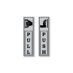 Zackzik Pull and Push Sign Boards for simple door guidance