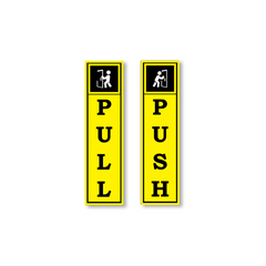 Zackzik Pull and Push Sign Boards for clear door signs