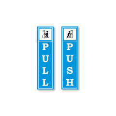 Zackzik Pull and Push Sign Boards for clear door signs