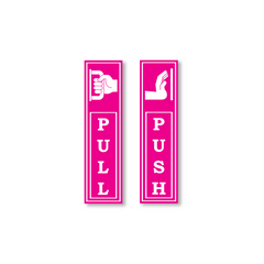 Zackzik Pull and Push Sign Boards for simple door guidance