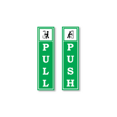 Zackzik Pull and Push Sign Boards for clear door signs