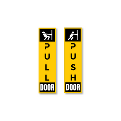 Zackzik Pull and Push Sign Boards for glass and wooden doors