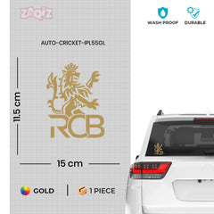 Royal Challengers Bangalore RCB Lion Logo Vinyl Sticker for Bike, Car & Laptop