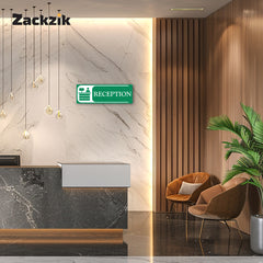 Zaqiz Reception Sign Boards – Self-Adhesive Door & Wall Signage for Easy Identification