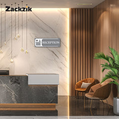Zaqiz Reception Sign Boards – Self-Adhesive Door & Wall Signage for Easy Identification