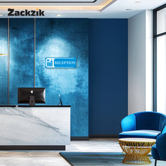 Zaqiz Reception Sign Boards – Self-Adhesive Door & Wall Signage for Easy Identification