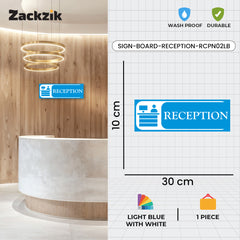 Zaqiz Reception Sign Boards – Self-Adhesive Door & Wall Signage for Easy Identification