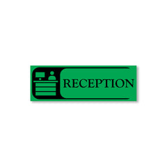 Zaqiz Reception Sign Boards – Self-Adhesive Door & Wall Signage for Easy Identification