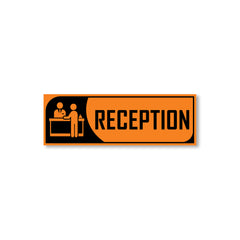 Zackzik Reception Sign Boards – Clear Vinyl Sign for Office, Hotel & Front Desk Direction