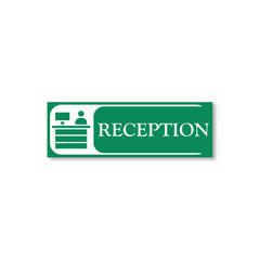 Zaqiz Reception Sign Boards – Self-Adhesive Door & Wall Signage for Easy Identification