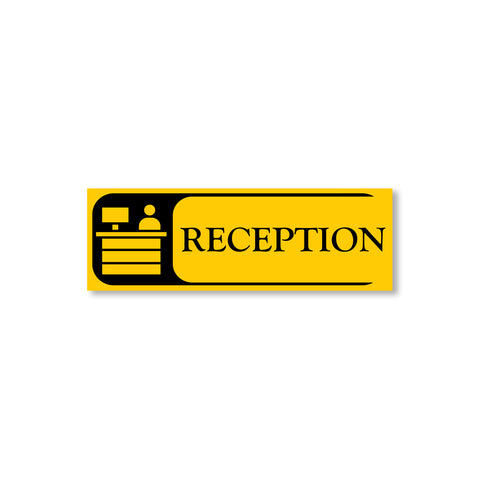Zaqiz Reception Sign Boards – Self-Adhesive Door & Wall Signage for Ea ...