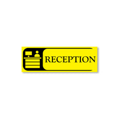 Zaqiz Reception Sign Boards – Self-Adhesive Door & Wall Signage for Easy Identification