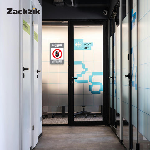 Zackzik Restricted Area Sign Boards – Authorized Personnel Only Safety ...