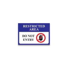Zaqiz Restricted Area Sign Boards – Bold Warning Sign for Offices, Factories & Warehouses