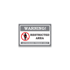 Zaqiz Restricted Area Sign Boards – Bold Warning Sign for Offices, Factories & Warehouse