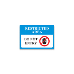 Zaqiz Restricted Area Sign Boards – Bold Warning Sign for Offices, Factories & Warehouses