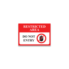 Zaqiz Restricted Area Sign Boards – Bold Warning Sign for Offices, Factories & Warehouses