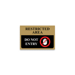 Zaqiz Restricted Area Sign Boards – Bold Warning Sign for Offices, Factories & Warehouses