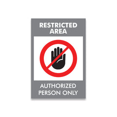 Zackzik Restricted Area Sign Boards – Authorized Personnel Only Safety Sign Decal