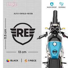 Royal Enfield RE Wings Logo Sticker for Bike Tank, Side Panel & Helmet